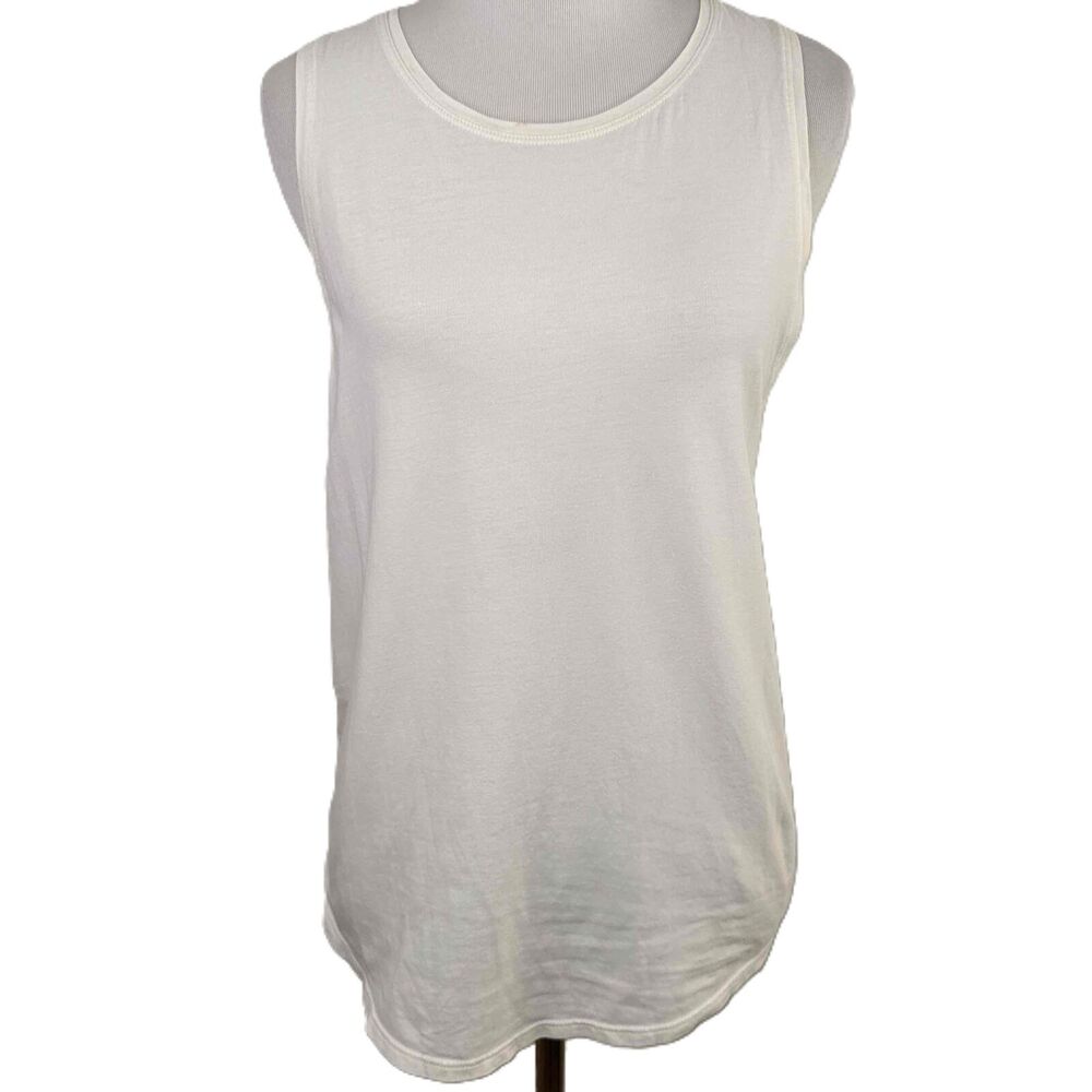 Lululemon White Basic Sleeveless Scoop Neck Tank Top Size 6